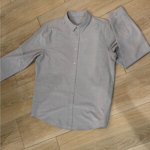 Men’s Long Sleeve Grey Vuori Button Down Sz L